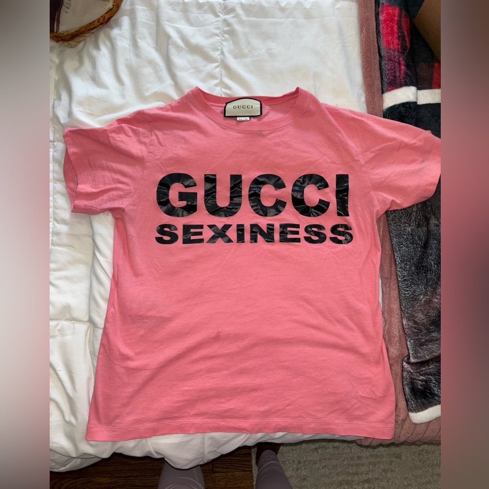 Pink gucci shirt